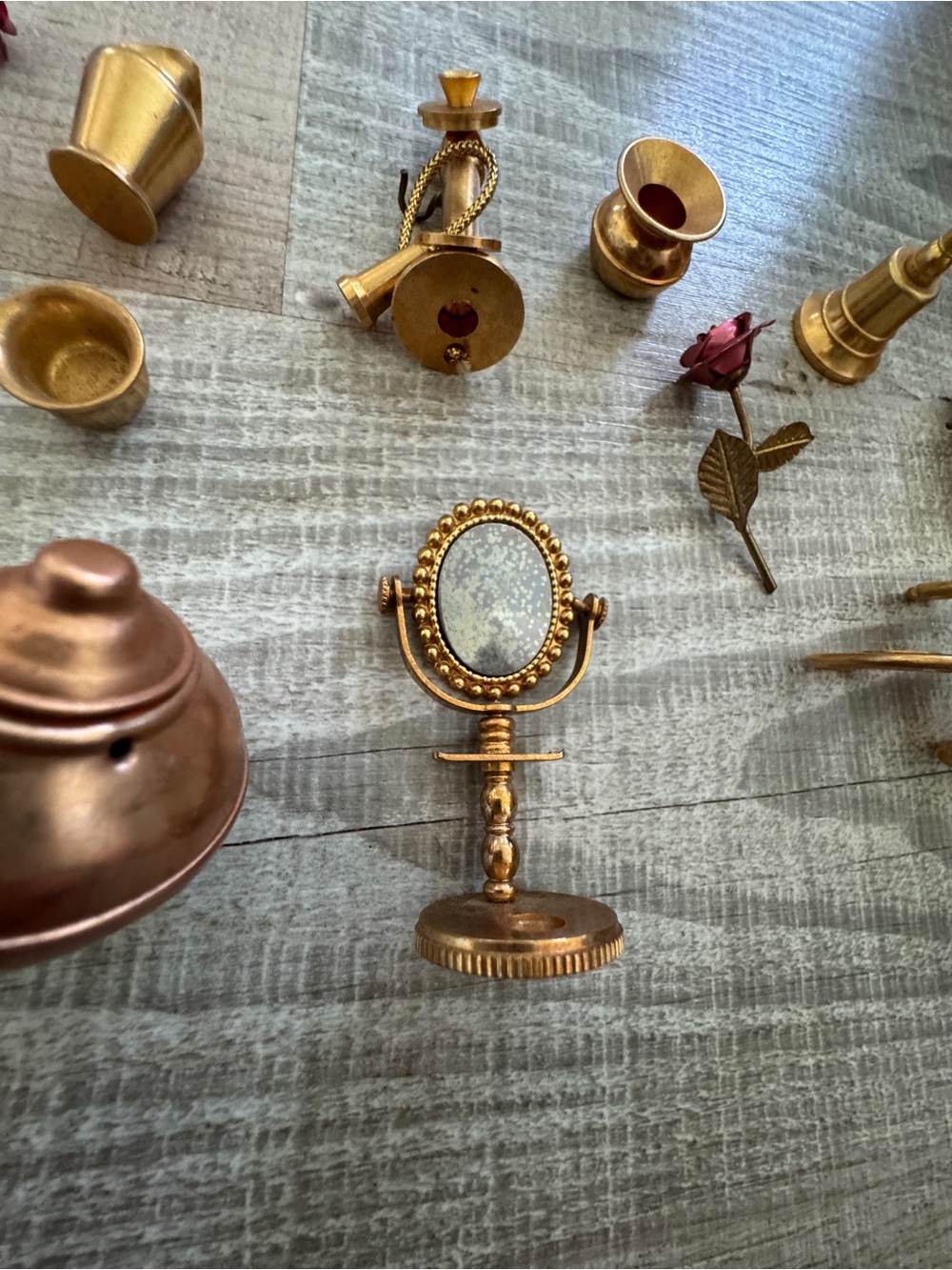 Dollhouse Miniatures Lot Brass
